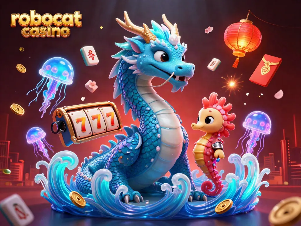 Experience the thrilling atmosphere of robocat casino with a vibrant underwater scene filled with animated elements and characters.
